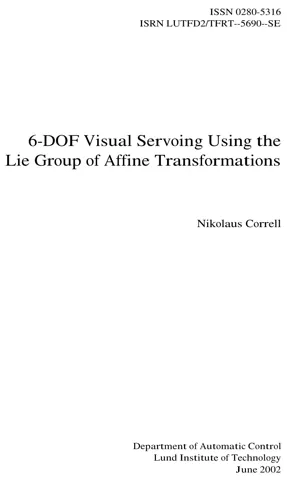 First page of the paper “6-DOF Visual Servoing Using the Lie Group of Affine Transformations”